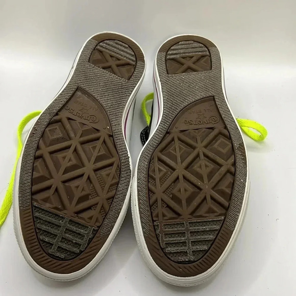 Converse women’s low top sneakers shoes black purple double tongue 6 140062F Y2K - Picture 9 of 10